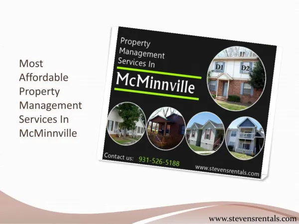 Most Affordable Property Management Services In McMinnville