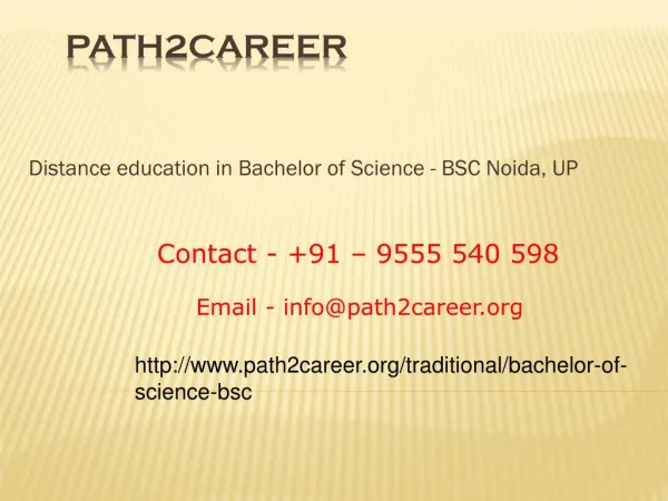 Distance Education Course In Bachelor Of Science - B.Sc In Delhi, Noida @9278888356