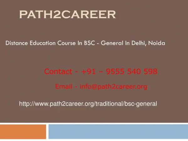 Distance education in Bachelor of Science - B.Sc UP,Noida@9278888356