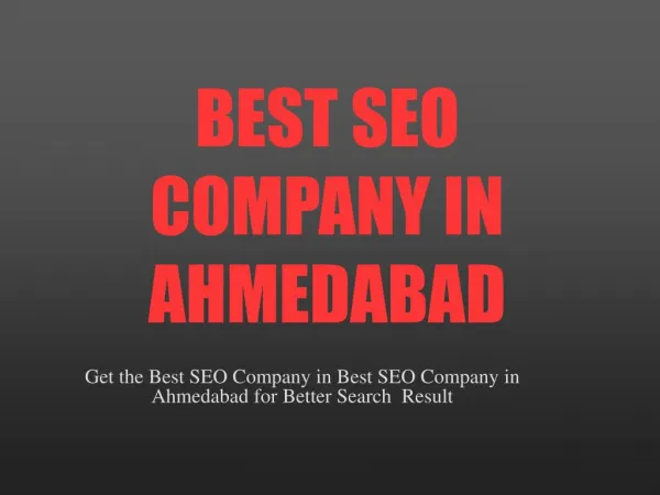 Best Seo Company in Ahmedabad