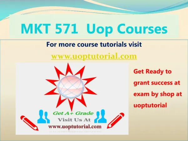 MKT 571 UOP Course Tutorial/Uoptutorial