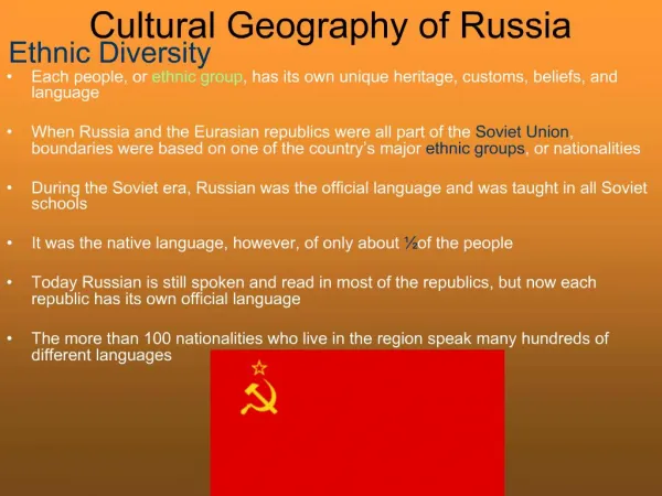 Cultural Geography of Russia