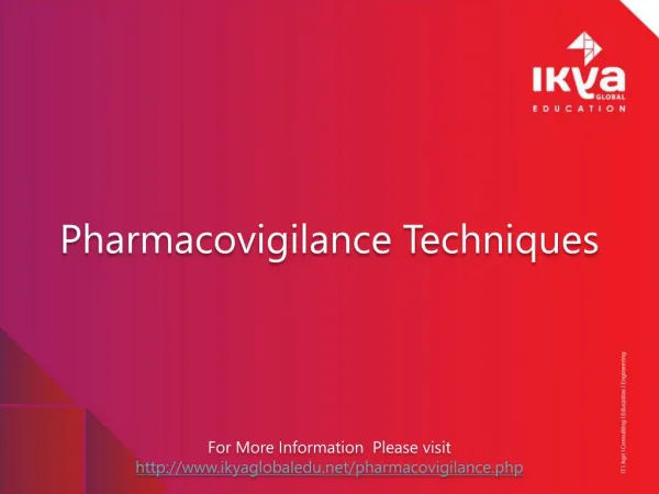 Pharmacovigilance Techniques