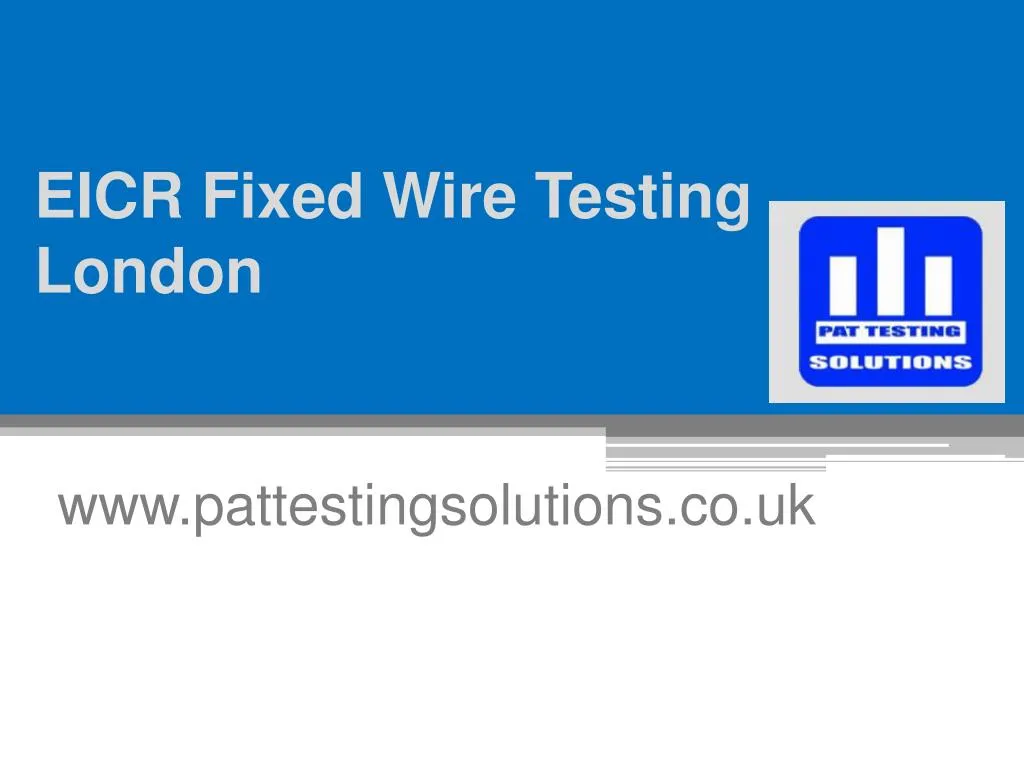 eicr fixed wire testing london