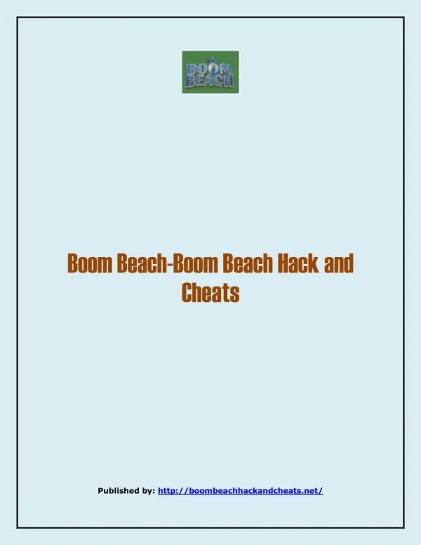 Boom Beach-Boom Beach Hack And Cheats