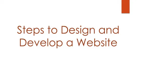 Steps To Design and Develop a Website