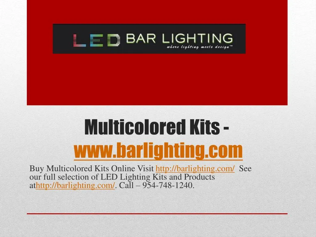 multicolored kits www barlighting com