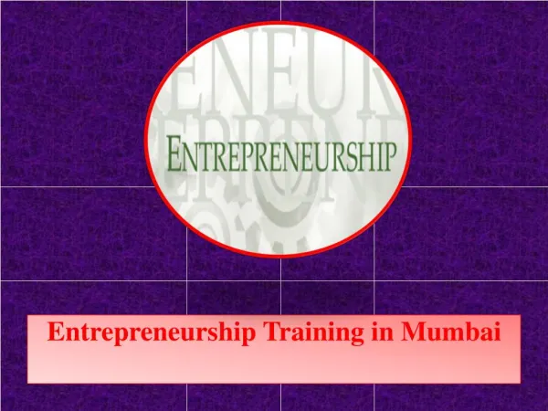 Entrepreneurship Training in Mumbai