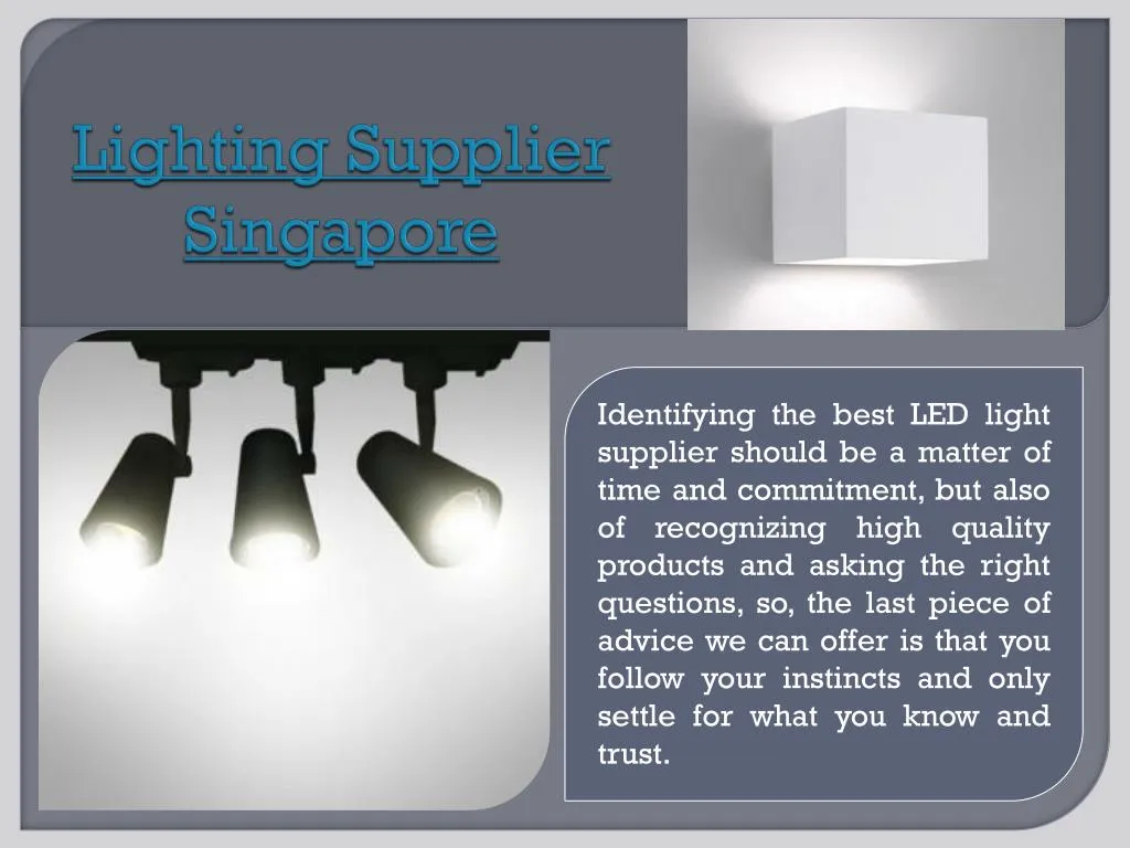 lighting supplier singapore