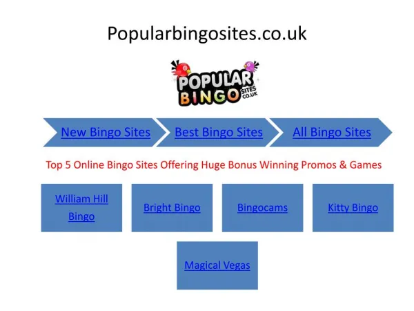 Top 5 Free Bingo Sites Offering Huge Bonus Winning Promos & Games