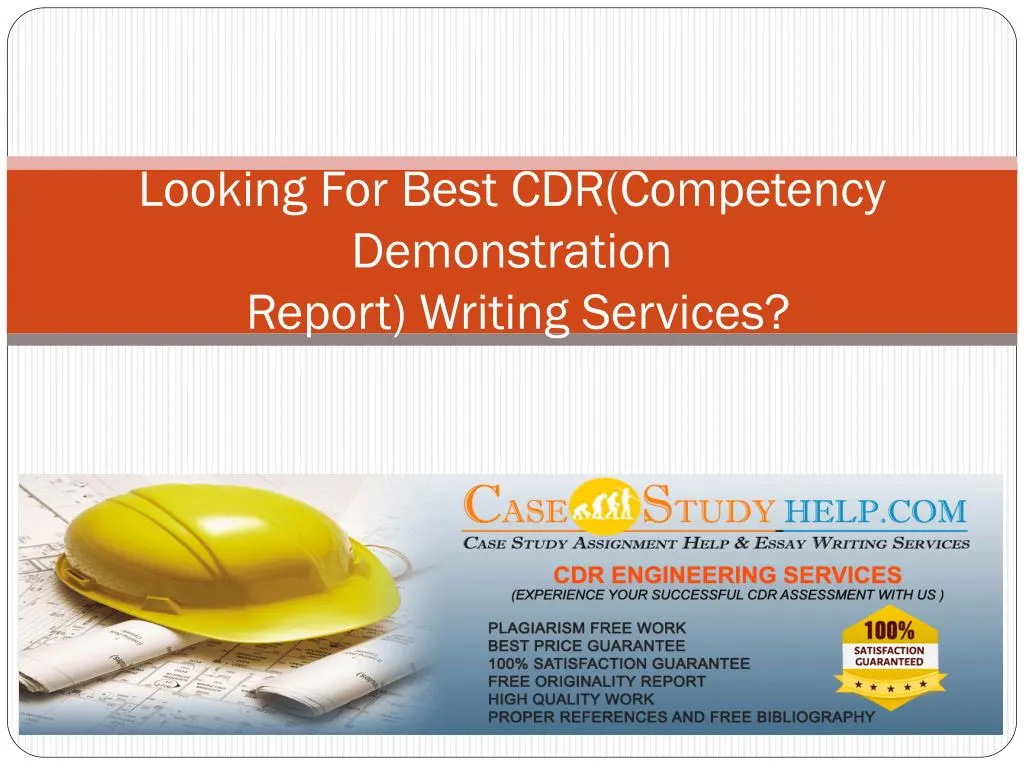 looking for best cdr competency demonstration report writing services