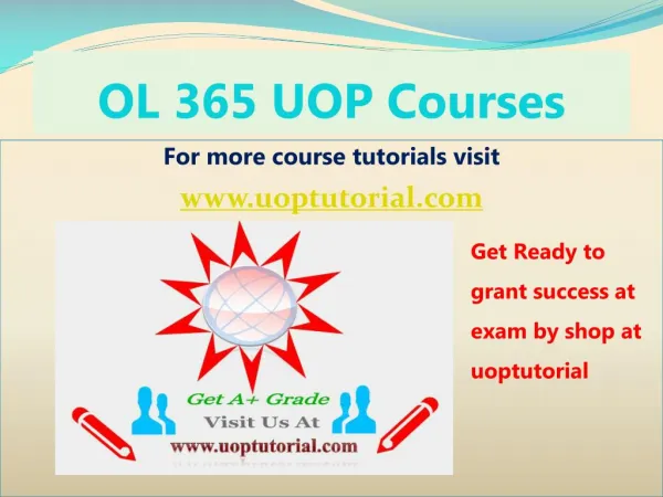 OI 365 UOP Course Tutorial/Uoptutorial