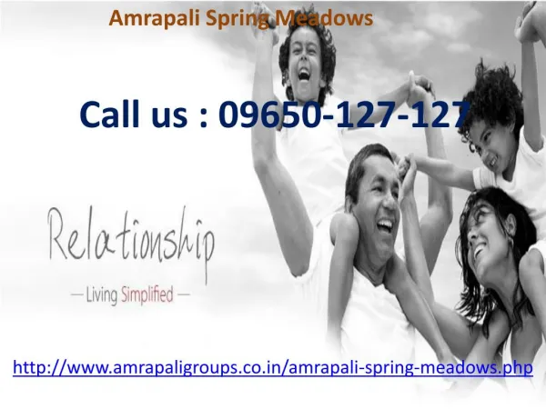 Amrapali Spring Meadows New Residential Project