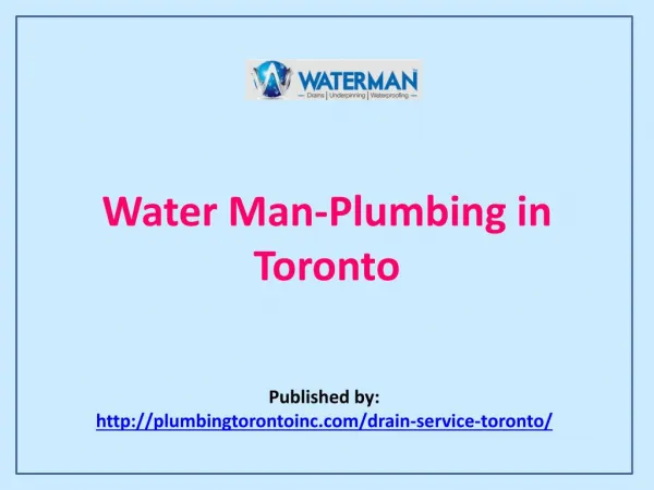 Water Man-Plumbing In Toronto