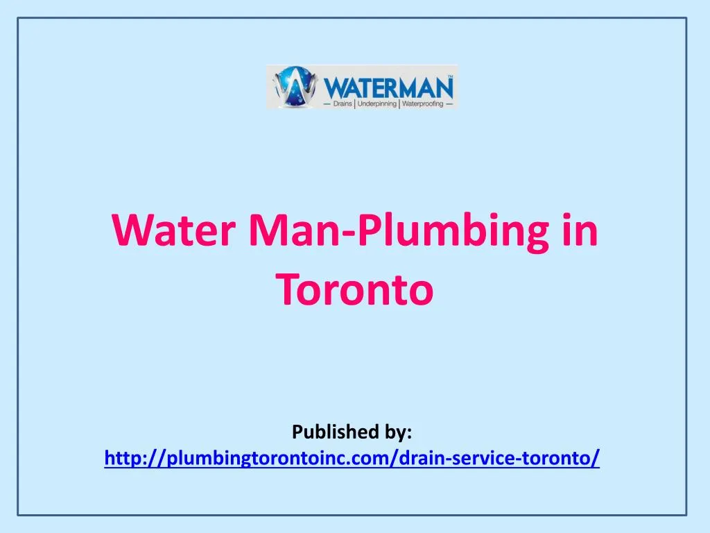 water man plumbing in toronto
