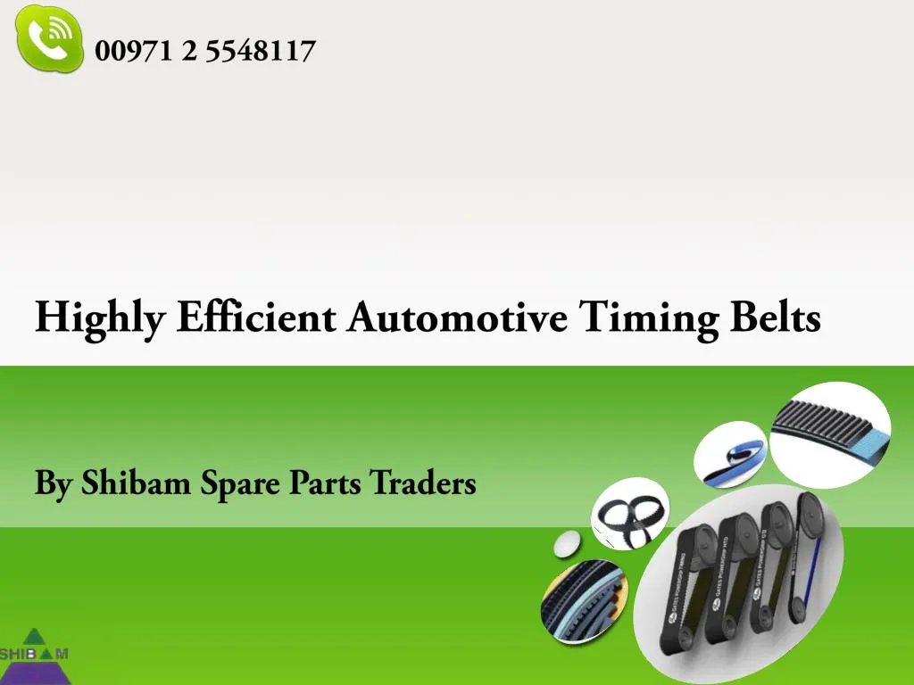 highly efficient automotive timing belts