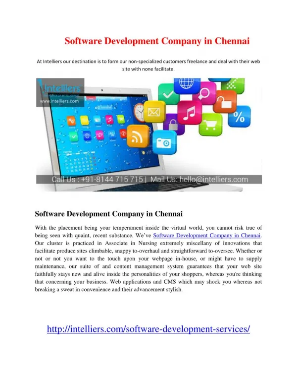 Software Development Company in Chennai