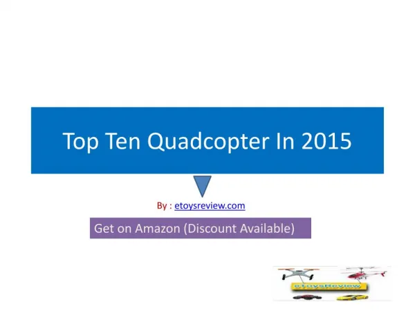 Best RC Quadcopters In 2015-Top 10