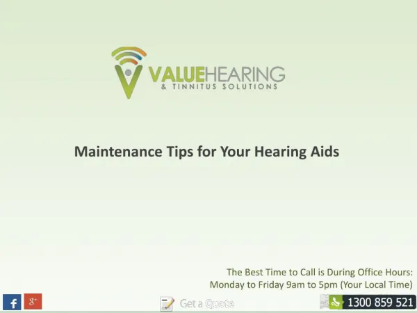 Maintenance Tips for Your Hearing Aids