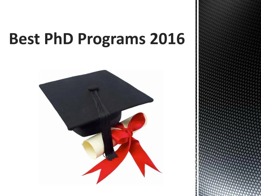 best phd programs 2016