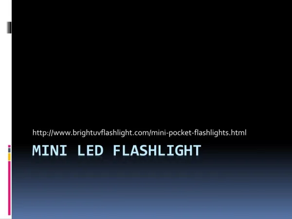 Mini flashlight, Pocket flashlihgt