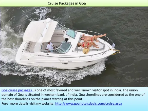 Cruise Packages in Goa