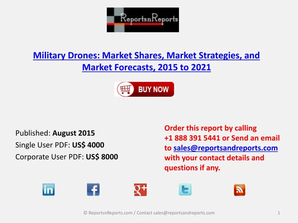 military drones market shares market strategies and market forecasts 2015 to 2021