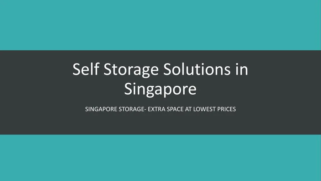 self storage solutions in singapore