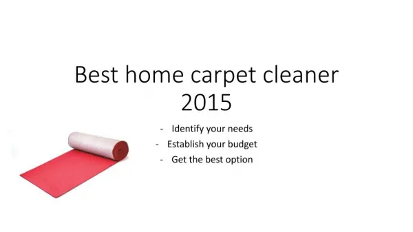 Best Home Carpet Cleaner 2015