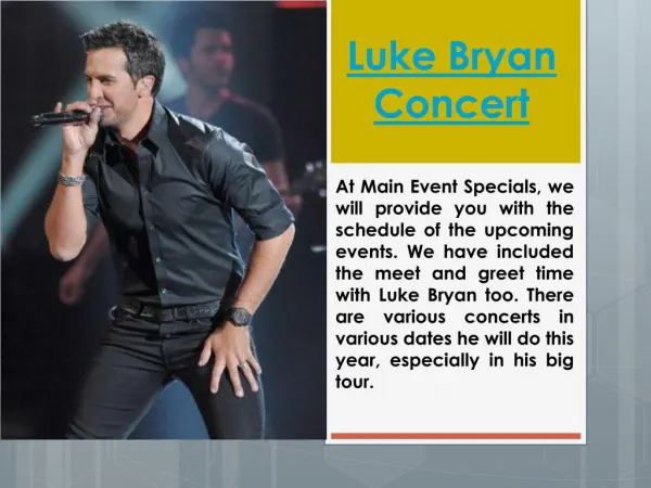 Luke Bryan tour