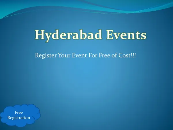 Hyderabad Events Popularize Your Events