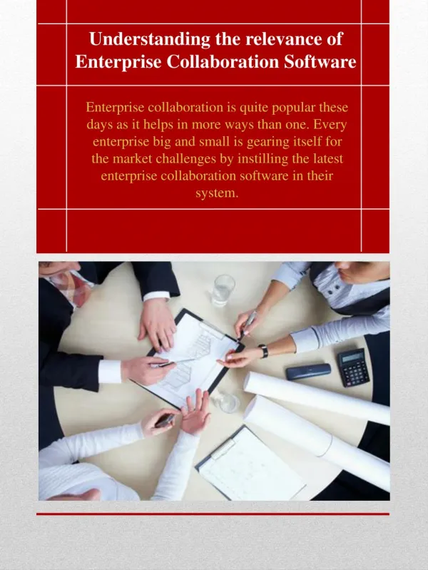 Understanding the relevance of Enterprise Collaboration Software