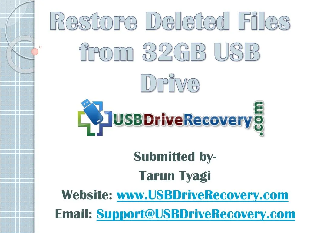 restore deleted files from 32gb usb drive