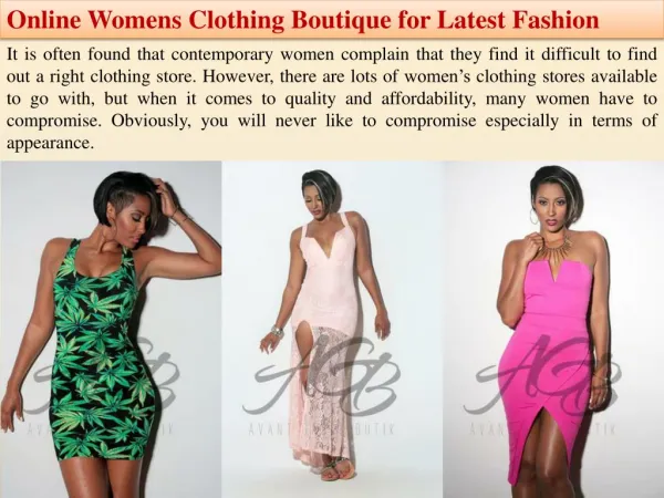 Online Womens Clothing Boutique for Latest Fashion