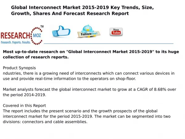 Global Interconnect Market 2015-2019