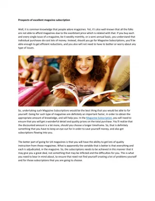 Magazine Subscription - slide 1