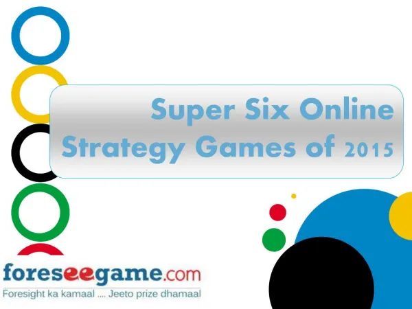 Super Six Online Strategy Games of 2015