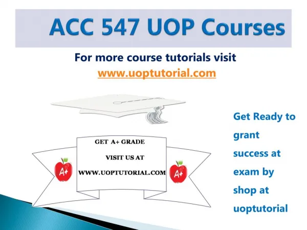 ACC 547 UOP Tutorial Course / Uoptutorial