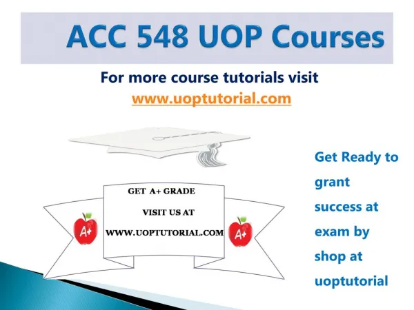 ACC 548 UOP Tutorial Course / Uoptutorial