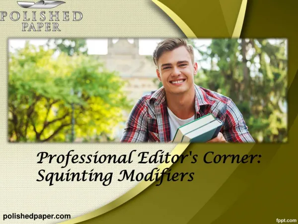 Professional Editor's Corner: Squinting Modifiers