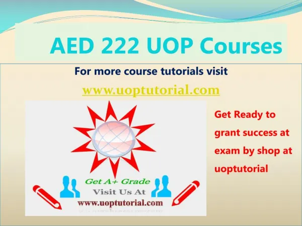 AED 222 UOP Tutorial Course / Uoptutorial