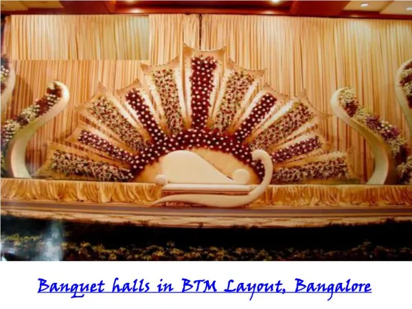 Banquet halls, Party halls in BTM-Layout, Bangalore
