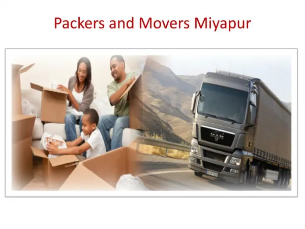 Packers and Movers Miyapur