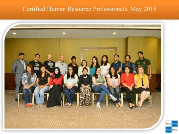 Certified Human Resource Professionals, May 2015