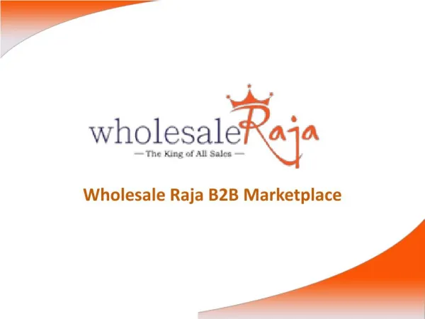 Wholesaleraja Company Profile