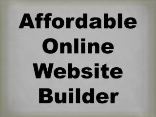 Affordable Online Website Builder - slide 1