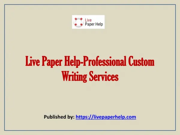 Professional Custom Writing Services