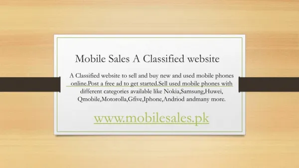 Mobile sales sell mobiles phones online