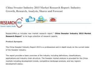China Sweater Industry 2015 Market Research Report
