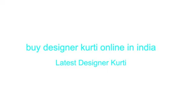 buy designer kurti online in india